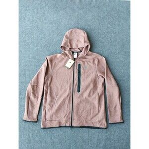 Nike Tech Fleece Full Zip Hoodie Redstone Red Black DR9150-670 Mens Size Large